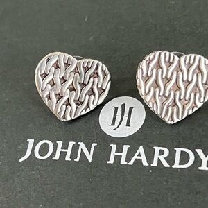 John Hardy sterling heart earrings